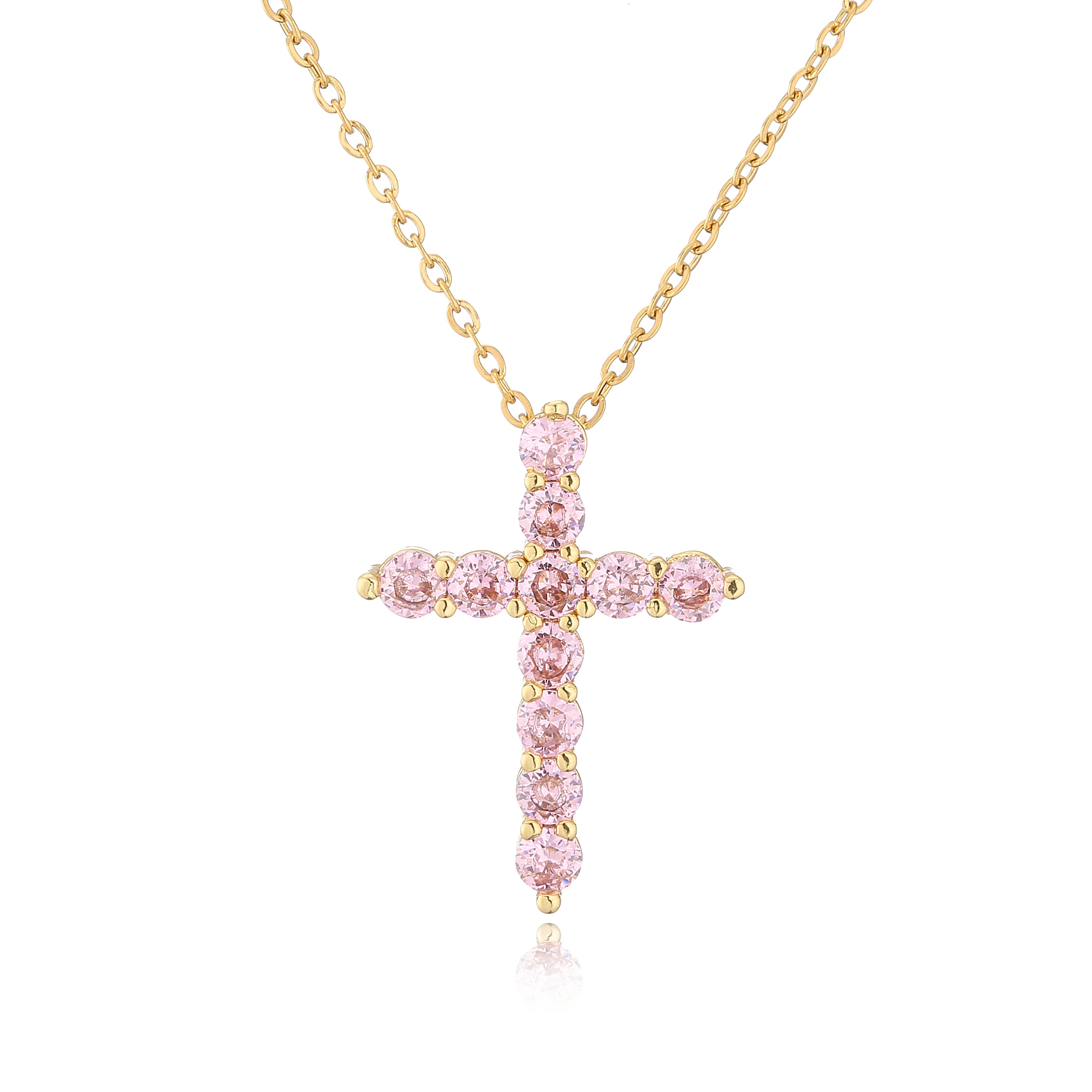 Zircon Necklace Pendant Cross