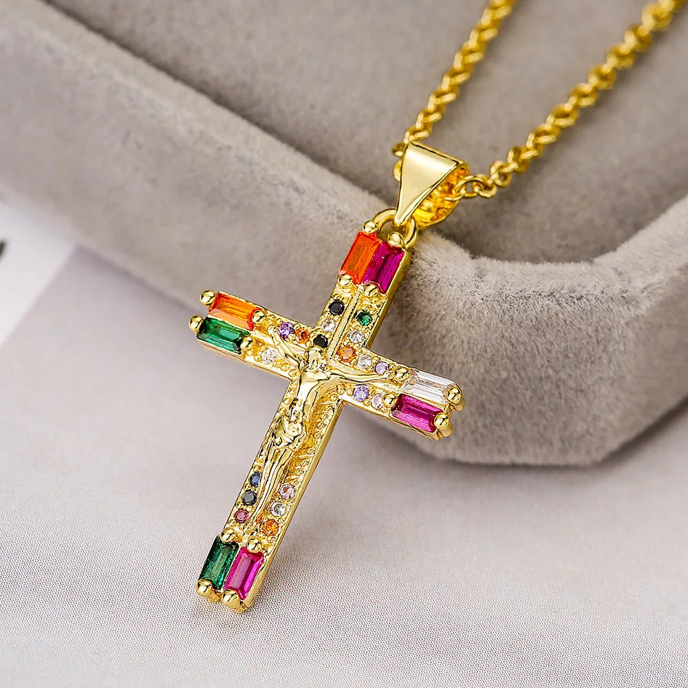 Crystal Cross Necklace