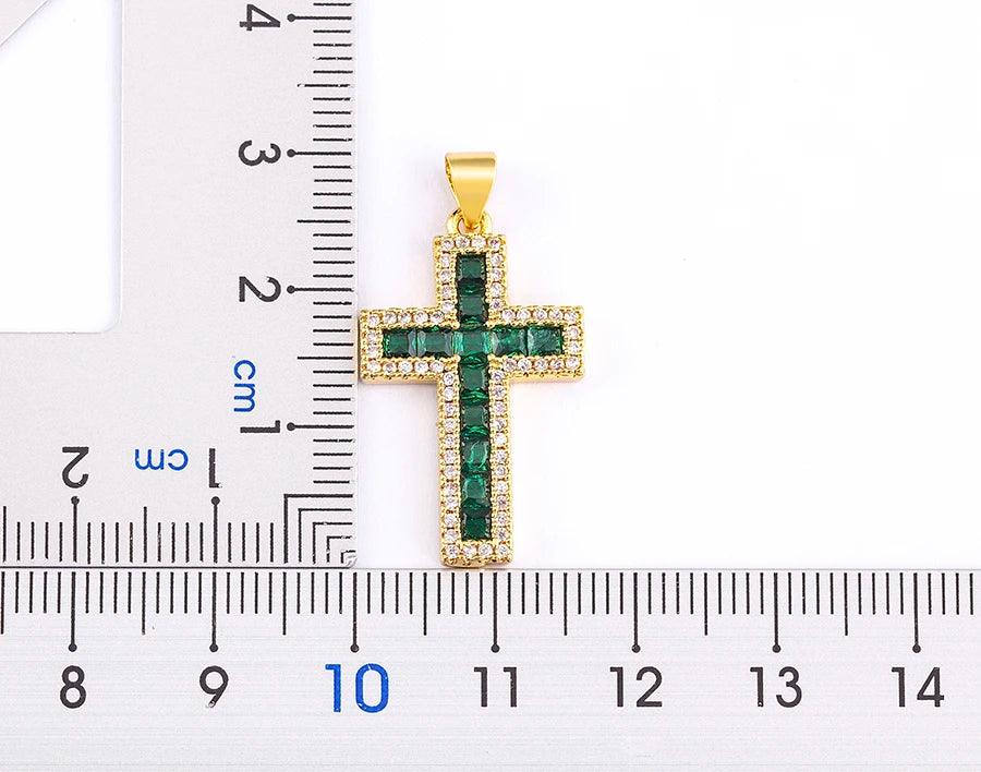 Multicolor Cross Pendant Necklace