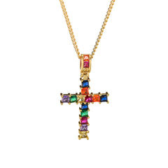 Cubic Zirconia Cross Pendants