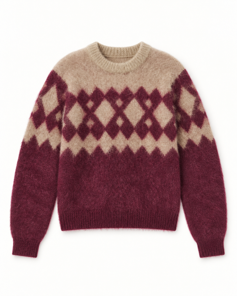 Roma Argyle Knit Sweater