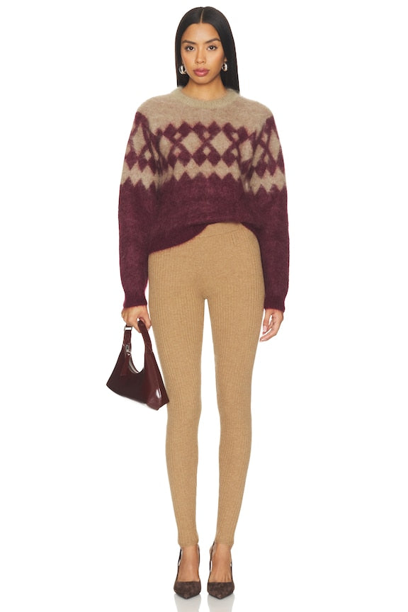 Roma Argyle Knit Sweater