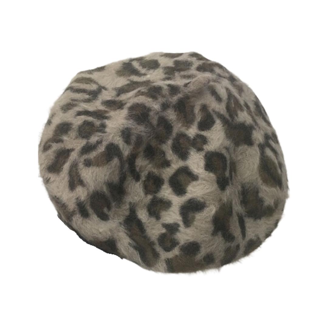 Leopard Pattern Fur Painter Hat