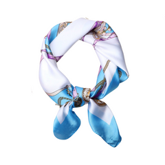 Chain Silk Satin Square Scarf