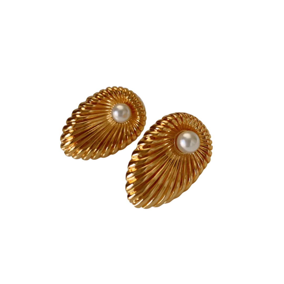 Luxury Retro Geometric Pearl Earrings