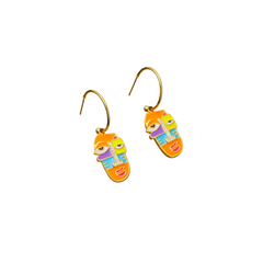 Geometric Funny Face Drop Earrings