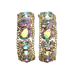 Luxury Waterdrop Rhinestones Hoop Earrings