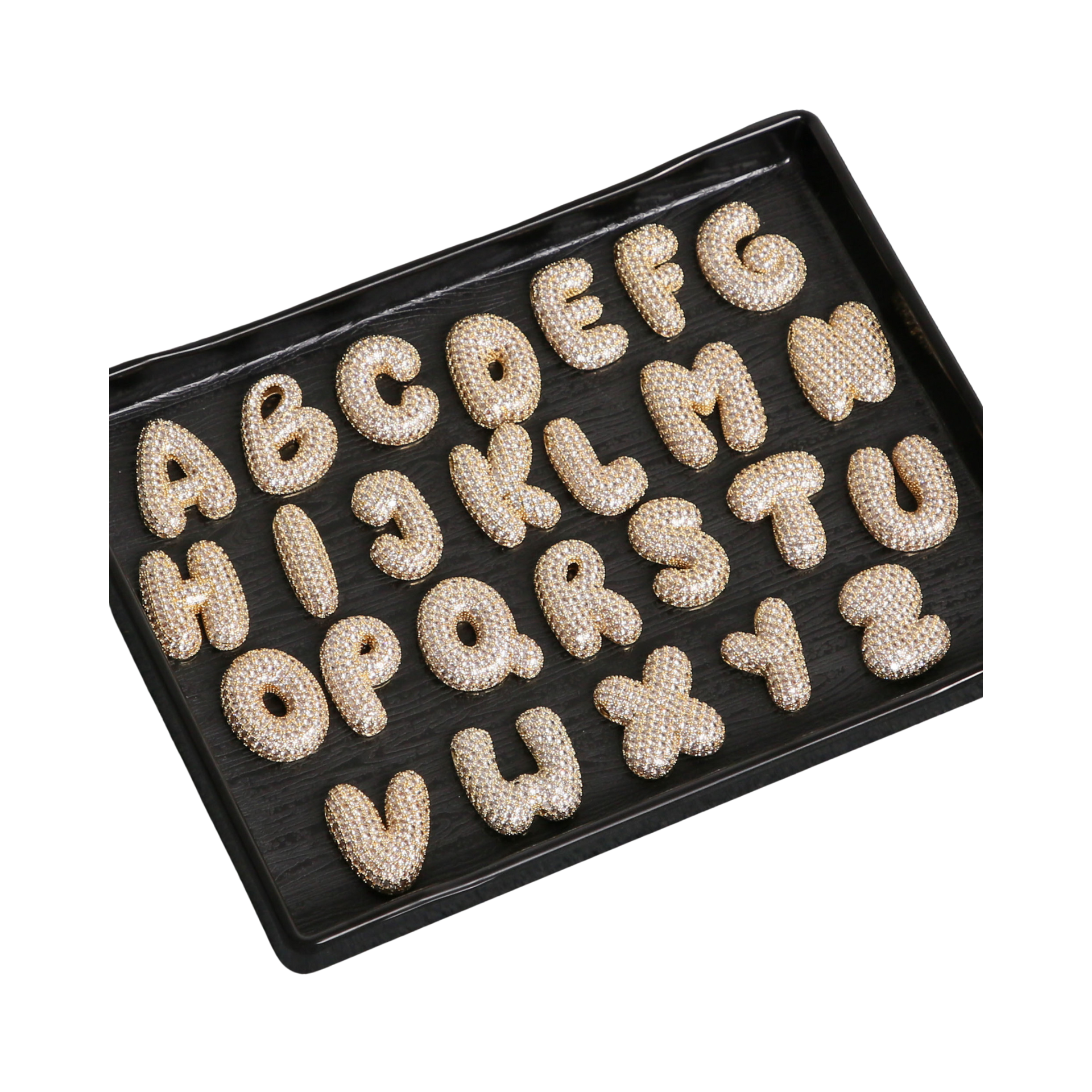 Pre Order:  Bubble English Letter Necklace