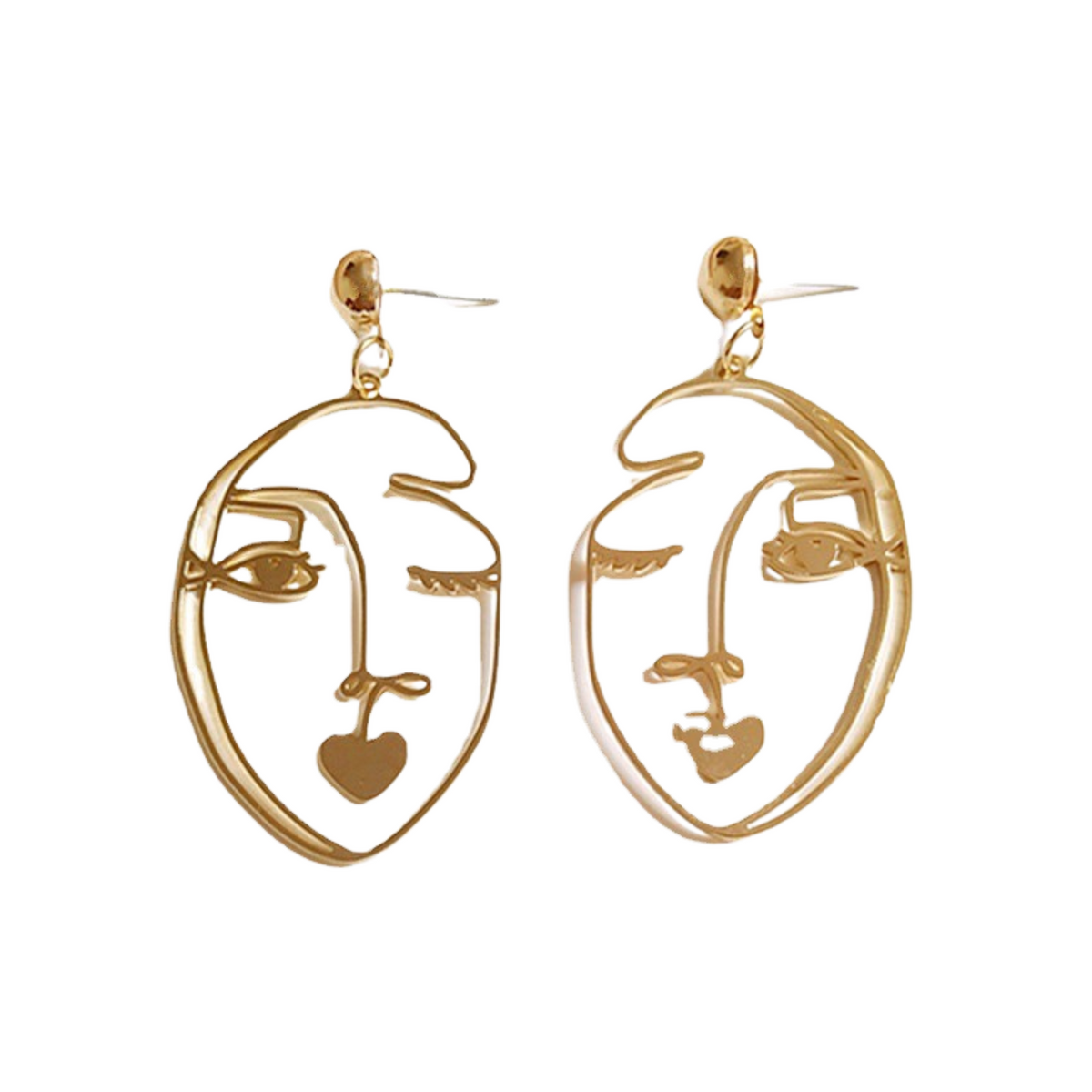 Pre Order:  Wink Face Hollow Earrings