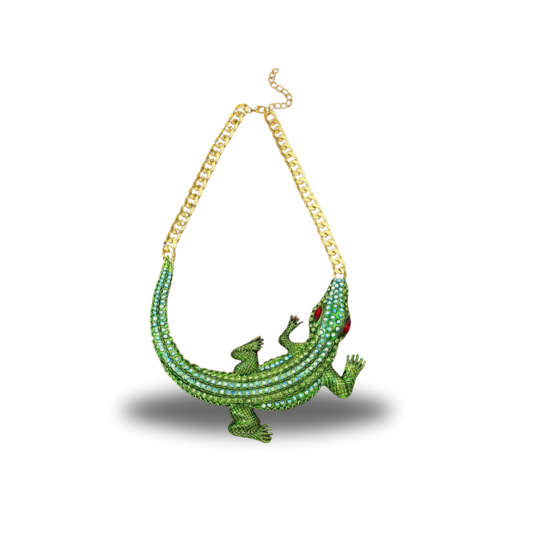 3D Crocodile Chain Necklace