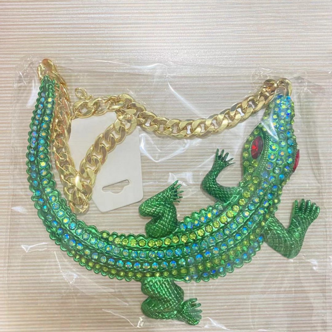 3D Crocodile Chain Necklace