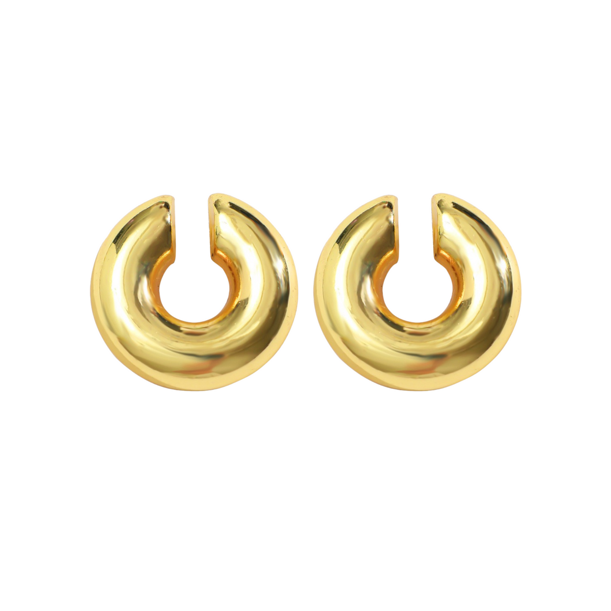 Hollow Thick C-shaped Clip Earrings