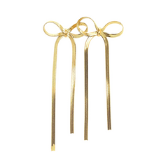 Long Bow Minimalist Earrings