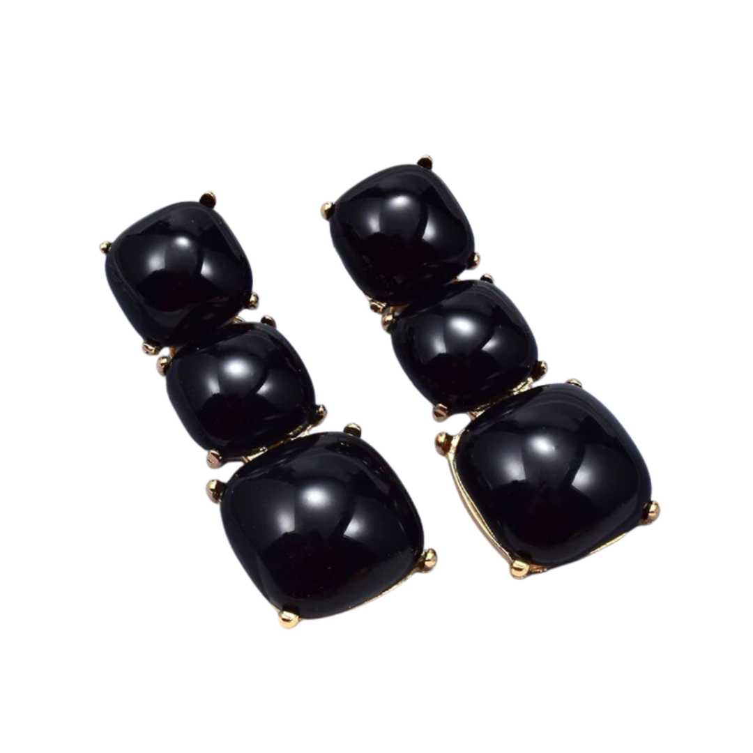 Chic Geometric Resin Drop Earrings