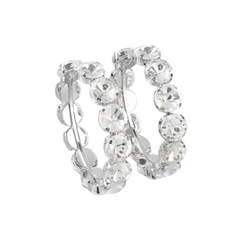 Exaggerate Rhinestone Hoop Earrings