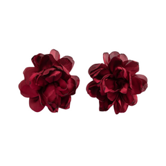 Large Flower Fabric Earrings