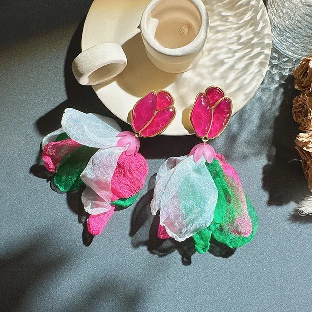 Assorted Large Petal Dangling Earrings - Kelly Obi New York