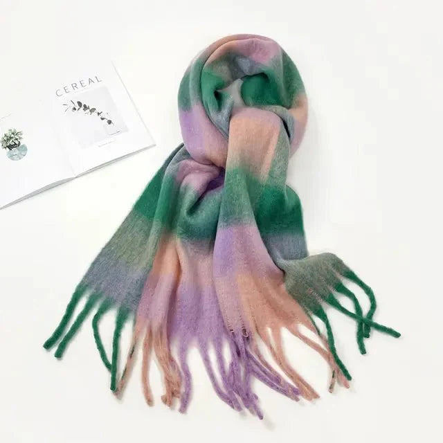 Assorted Plaid Fringe Scarves - Kelly Obi New York