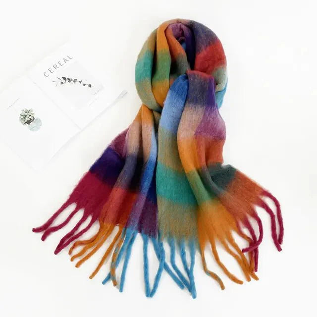 Assorted Plaid Fringe Scarves - Kelly Obi New York