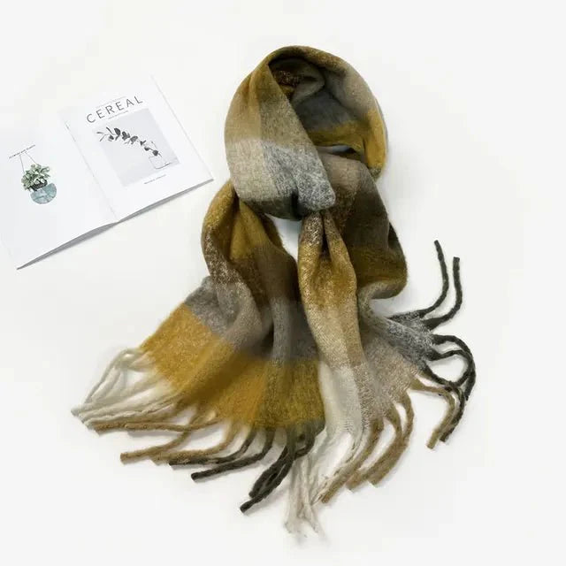 Assorted Plaid Fringe Scarves - Kelly Obi New York