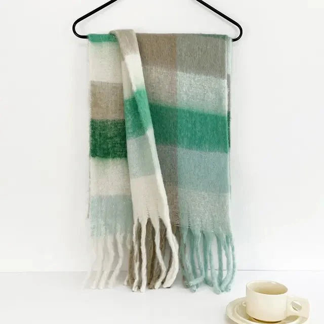 Assorted Plaid Fringe Scarves - Kelly Obi New York