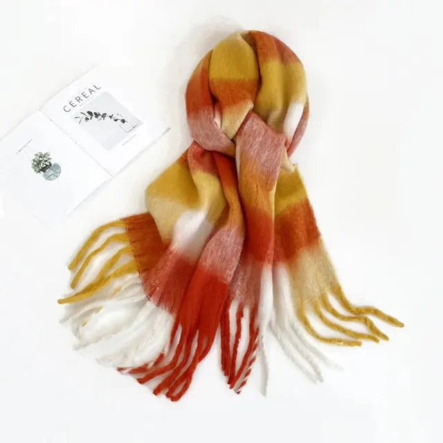 Assorted Plaid Fringe Scarves - Kelly Obi New York