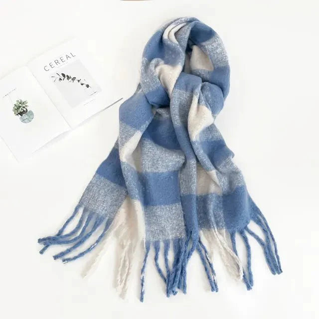 Assorted Plaid Fringe Scarves - Kelly Obi New York