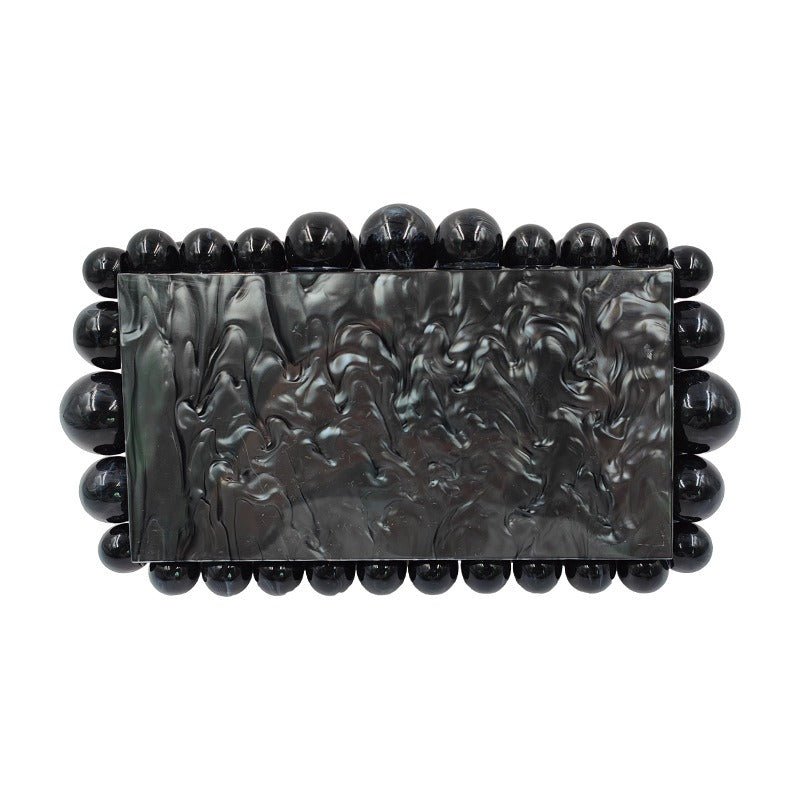 Beaded Acrylic Hard Clutch Bag - Kelly Obi New York