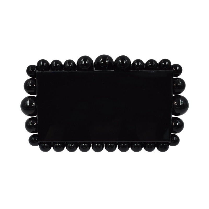 Beaded Acrylic Hard Clutch Bag - Kelly Obi New York