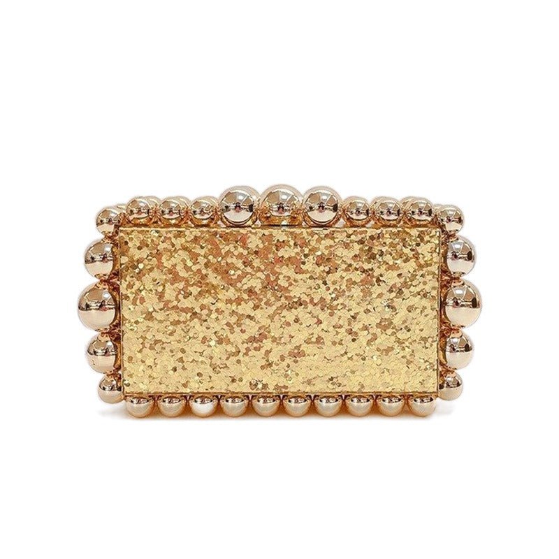 Beaded Acrylic Hard Clutch Bag - Kelly Obi New York