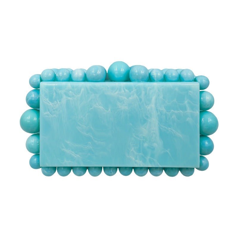 Beaded Acrylic Hard Clutch Bag - Kelly Obi New York