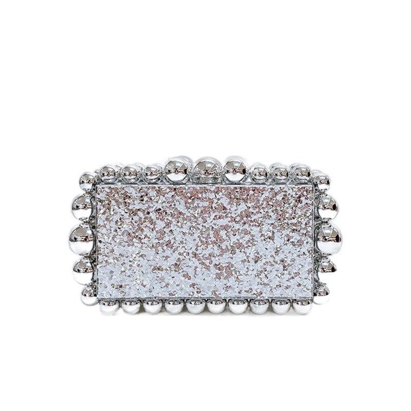 Beaded Acrylic Hard Clutch Bag - Kelly Obi New York