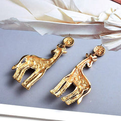 Bejeweled Giraffe Drop Earrings - Kelly Obi New York