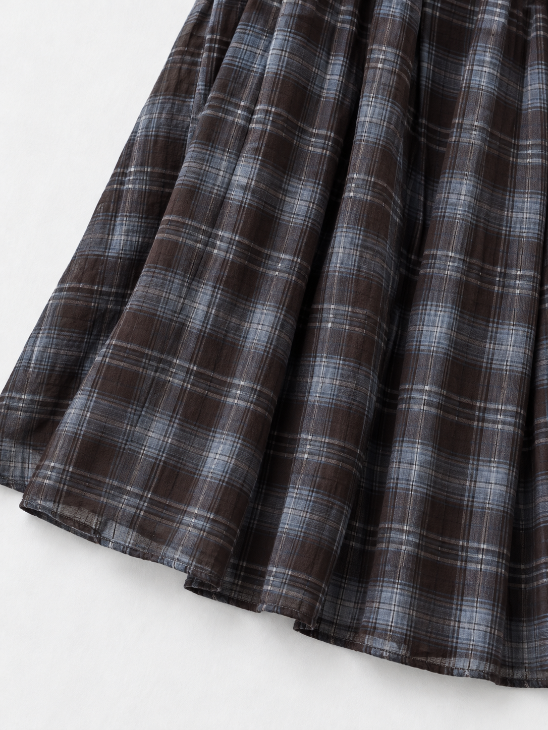 Muted Check Maxi Skirt
