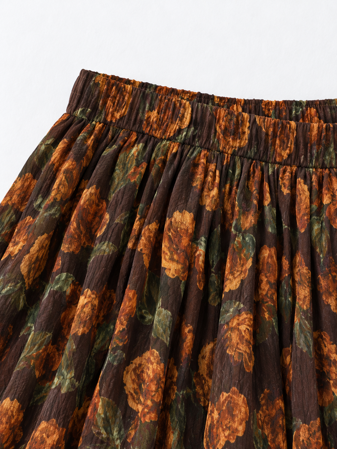 Leopard Pleated Midi Skirt