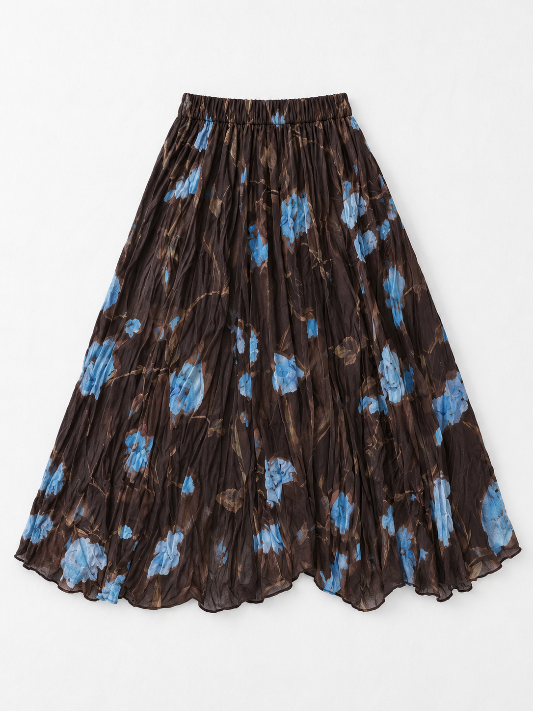 Leopard Pleated Midi Skirt