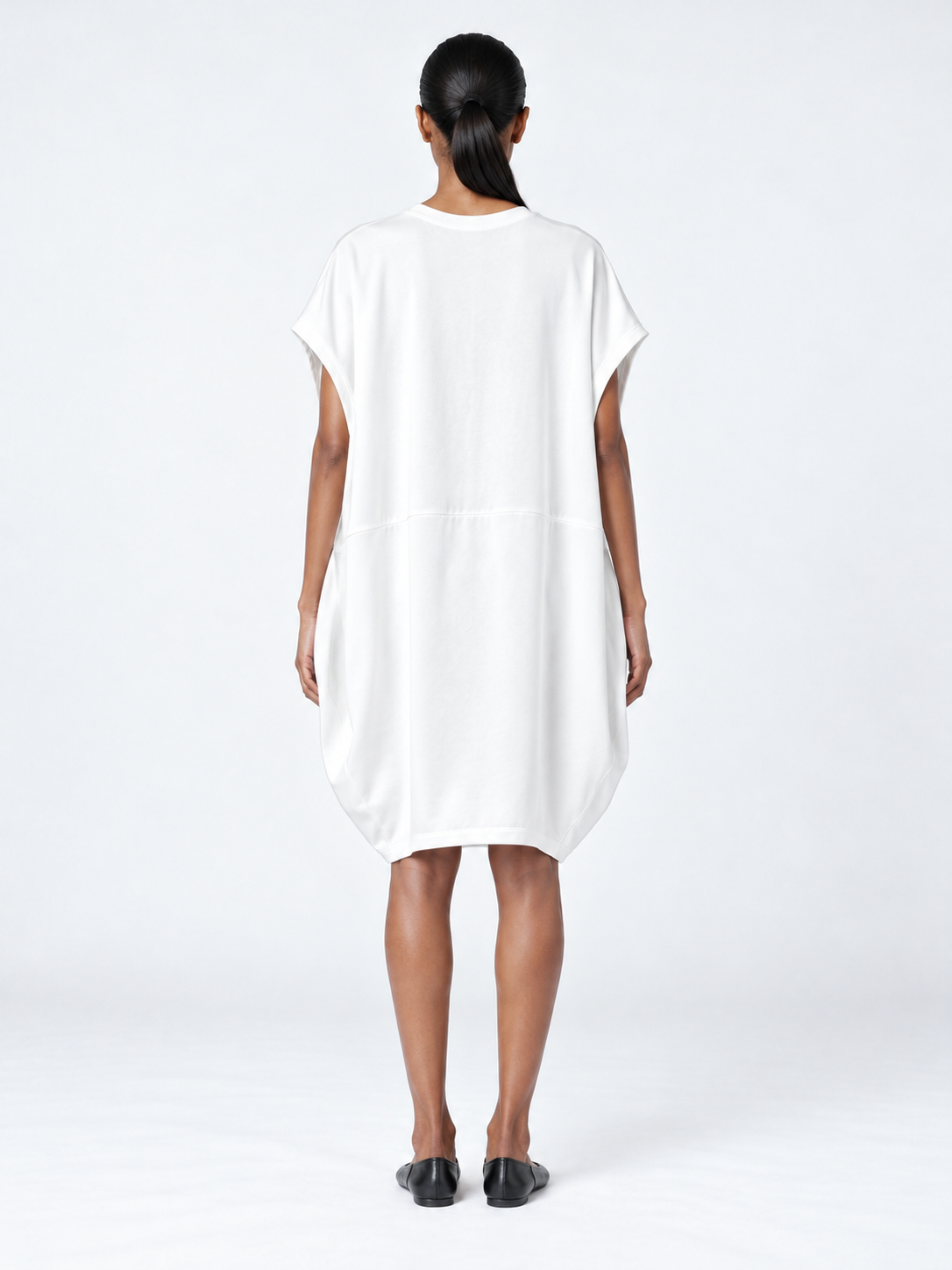 Draped Cocoon T-Shirt Dress