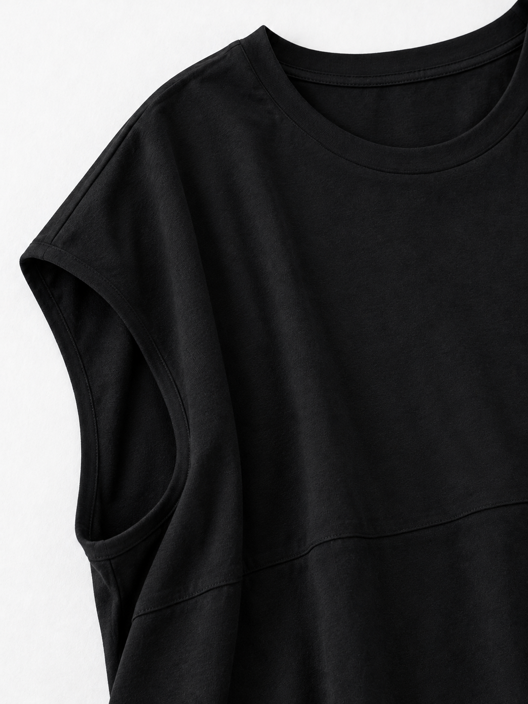 Draped Cocoon T-Shirt Dress