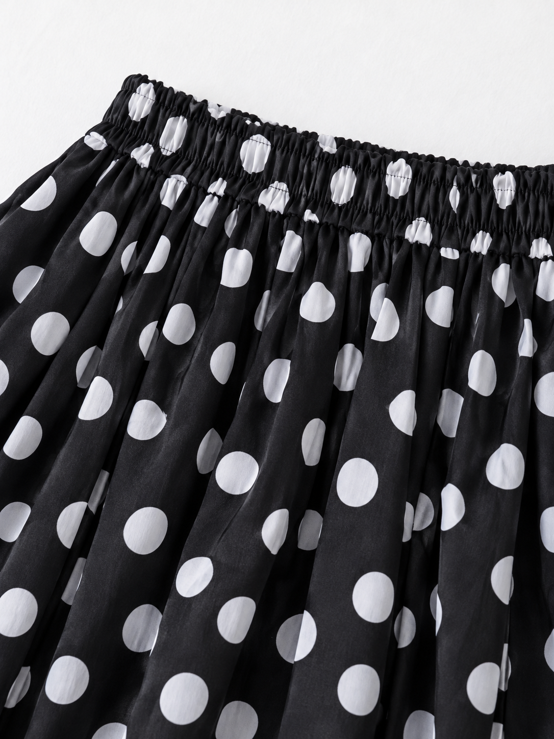 Stripe Rosette Midi Skirt