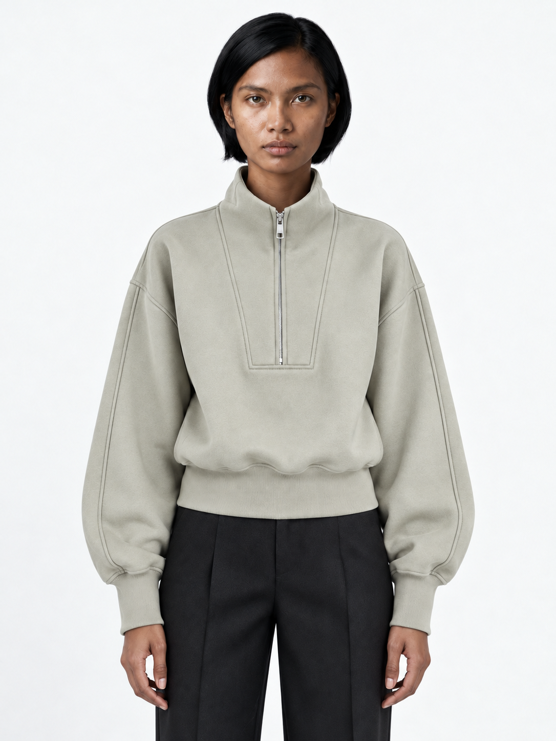 Half-Zip Sculpted Sweatshirt