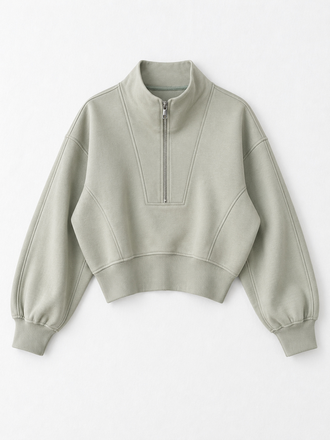 Half-Zip Sculpted Sweatshirt