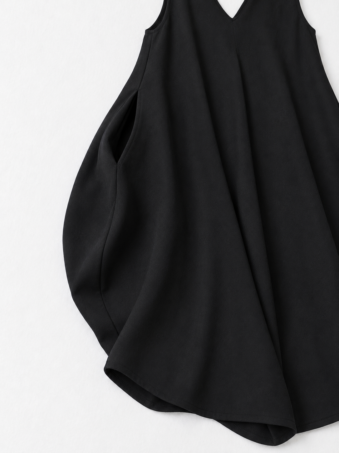 Sculptural V-Neck Maxi Dress