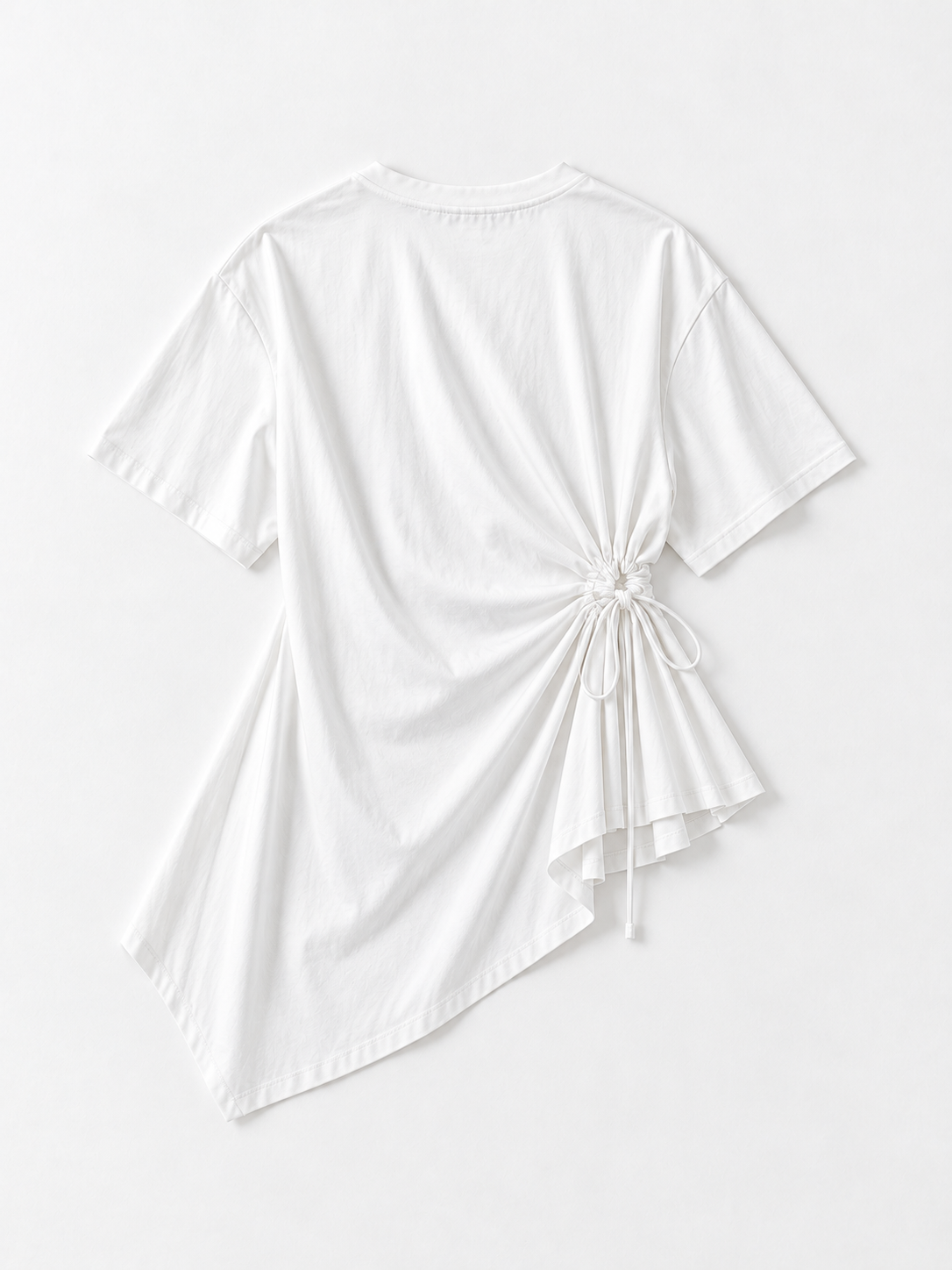Drawstring Asymmetric T-Shirt