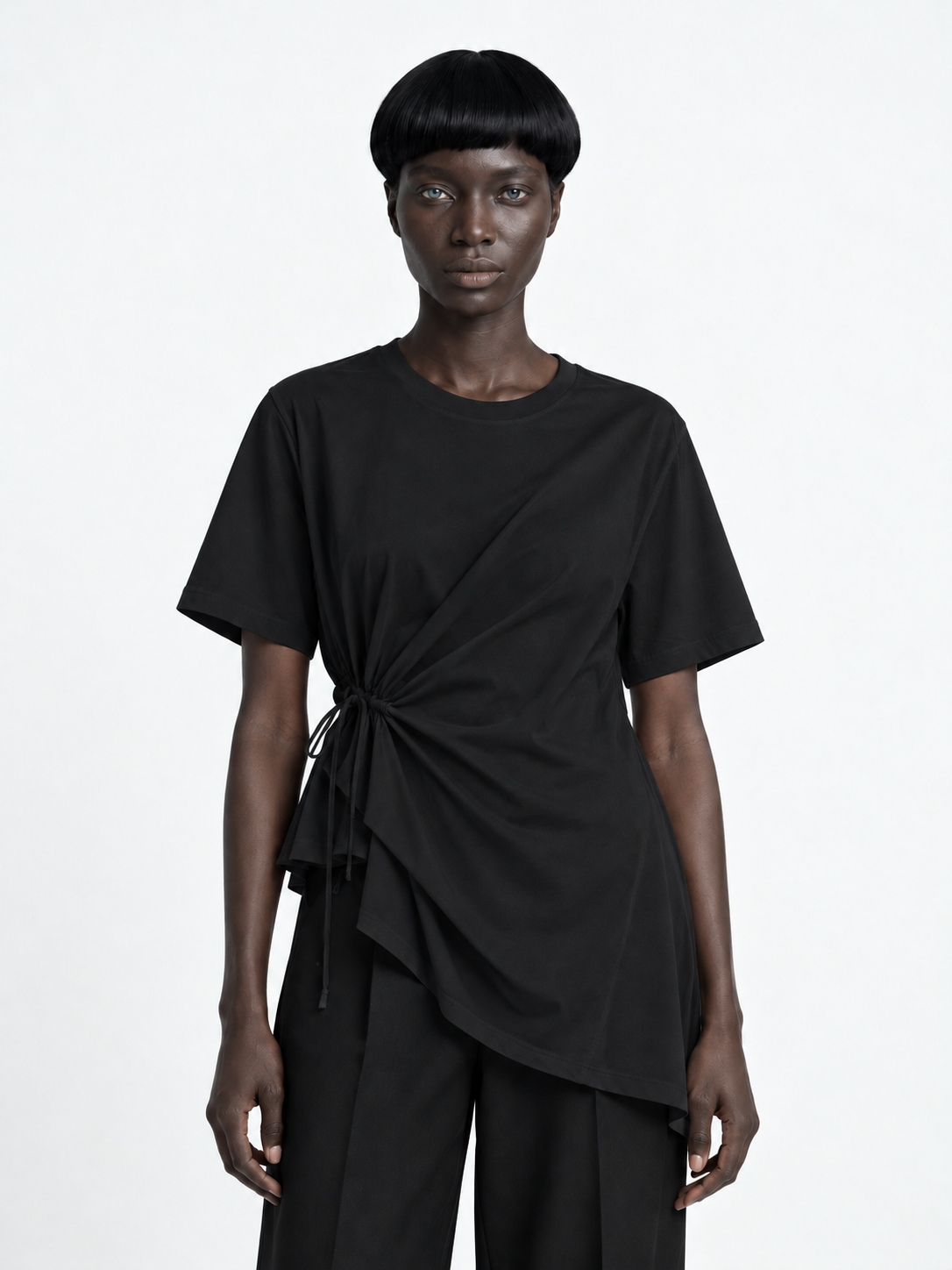 Drawstring Asymmetric T-Shirt