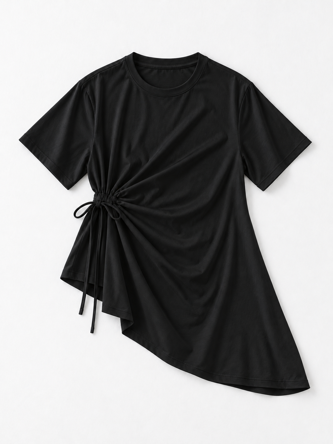 Drawstring Asymmetric T-Shirt