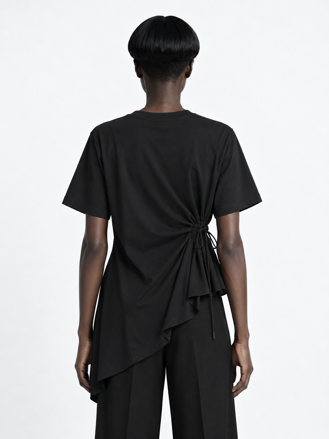Drawstring Asymmetric T-Shirt