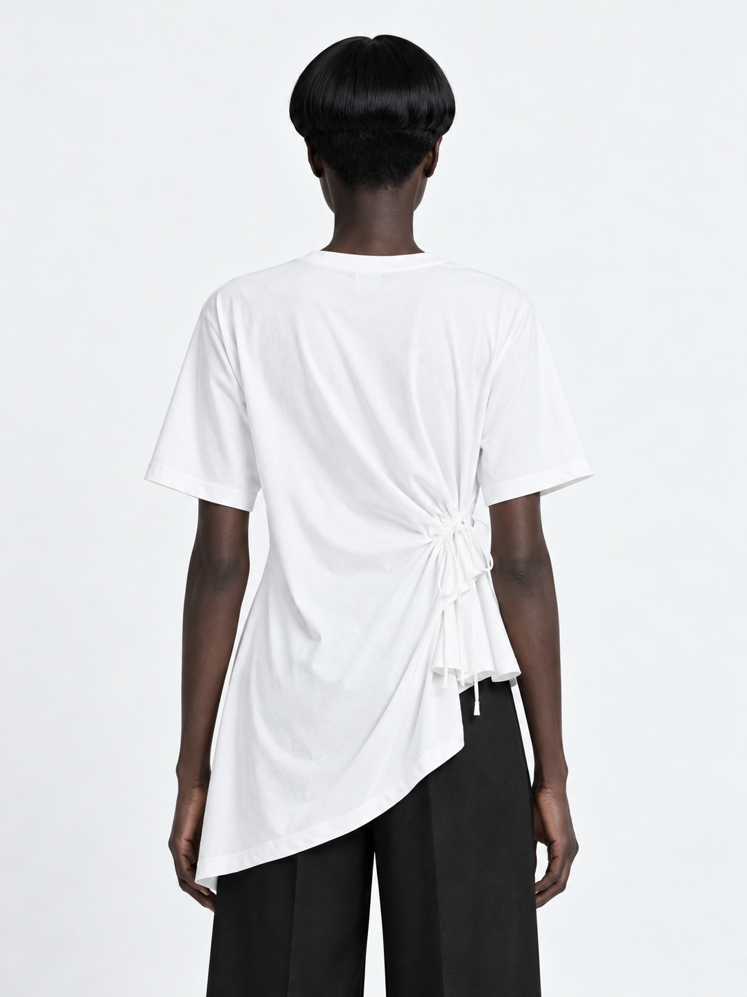 Drawstring Asymmetric T-Shirt