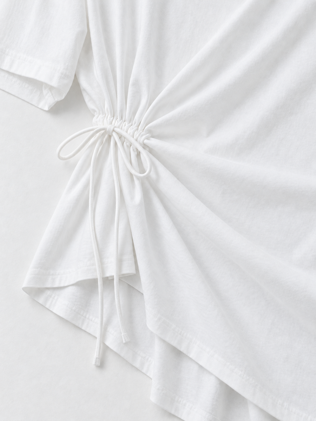 Drawstring Asymmetric T-Shirt
