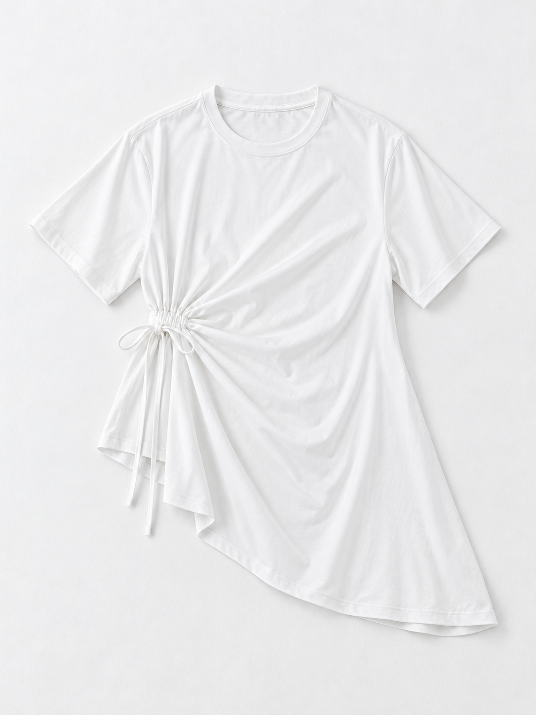 Drawstring Asymmetric T-Shirt