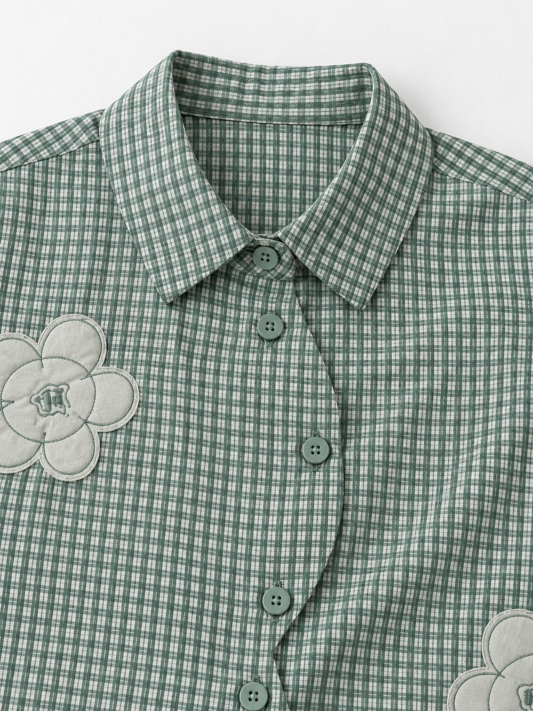 Floral Check Short-Sleeve Shirt